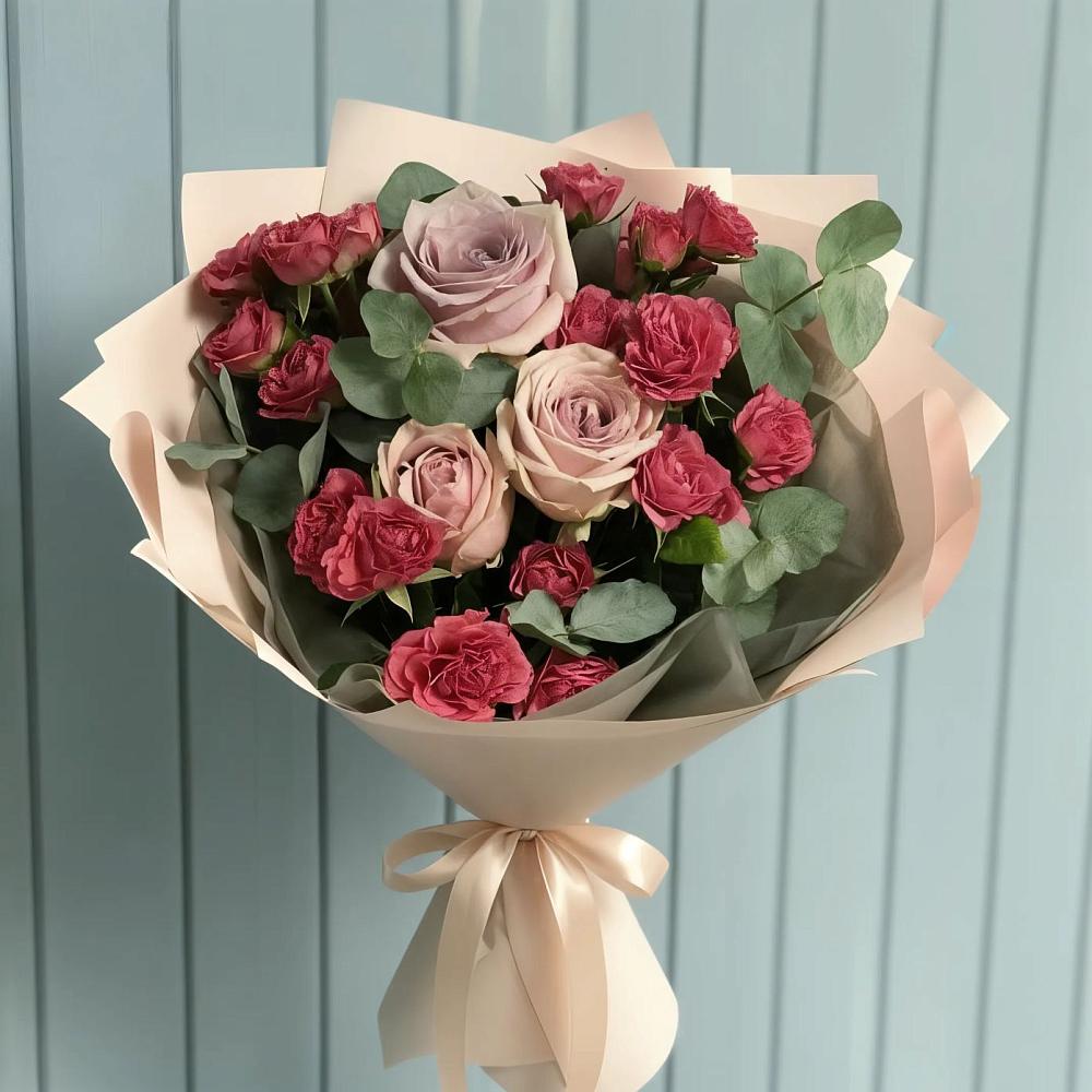Букет цветов из: Гвоздики и Розы в Нижняя Тавда