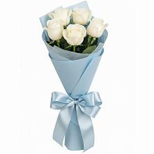 Букет 5 Белых роз Проуд в Нижняя Тавда