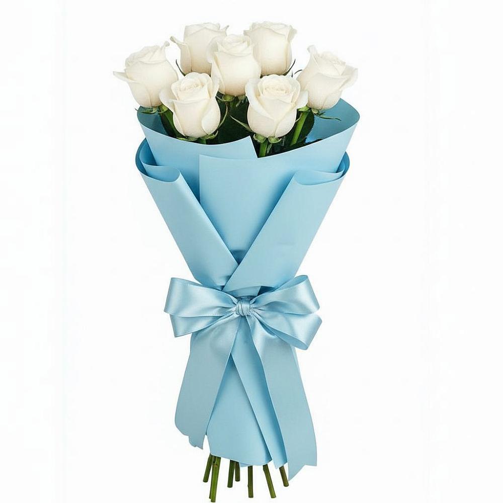 Букет 7 белых роз Проуд в Нижняя Тавда