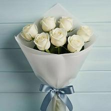 Букет 7 Белых роз Эдлесс Лав в Нижняя Тавда