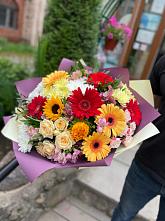 Букет цветов из:  Герберы, Ромашки, Хризантемы, Розы и Подсолнухи #REPLACE_PRED# Нижняя Тавда