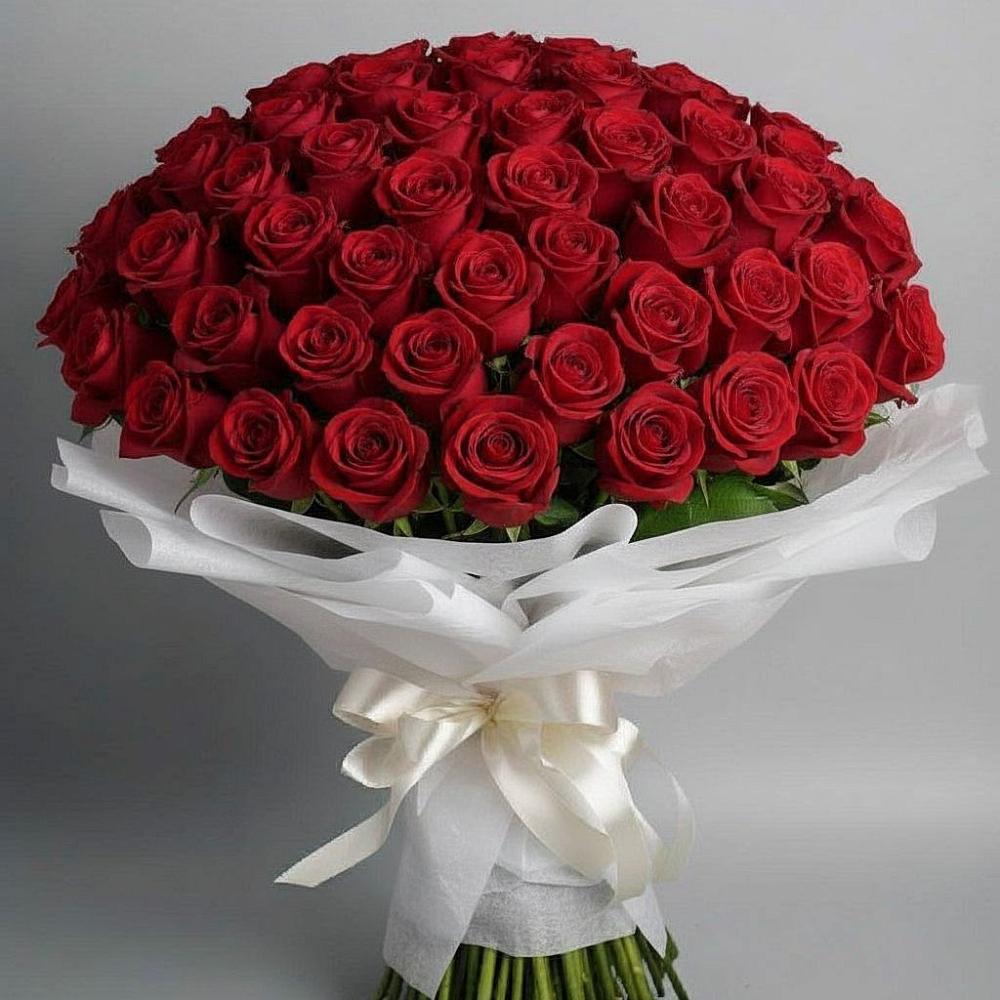 Букет 101 Красная роза Блэк Мэджик в Нижняя Тавда