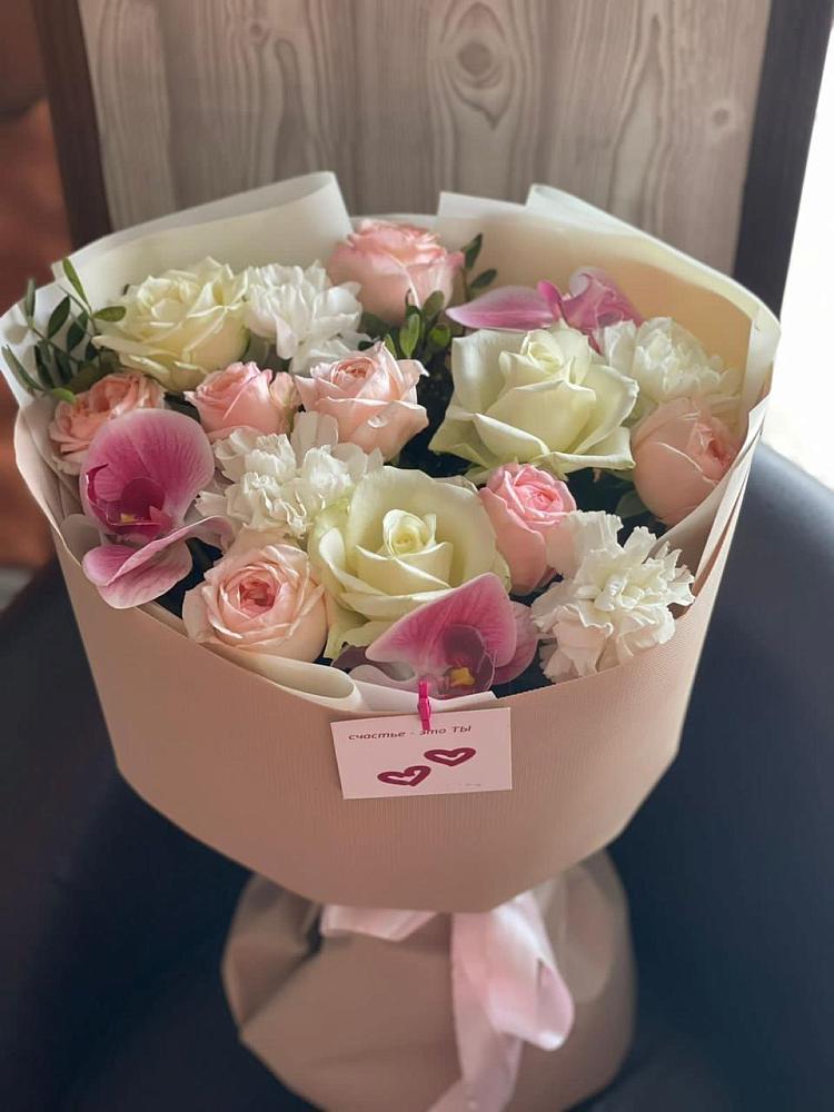 Букет цветов из: Орхидеи, Розы и Гвоздики в Нижняя Тавда