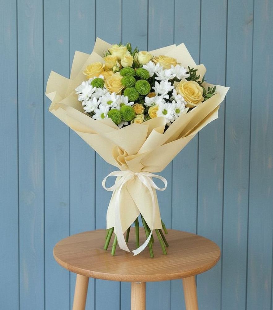 Букет цветов из: Хризантемы и Розы в Нижняя Тавда