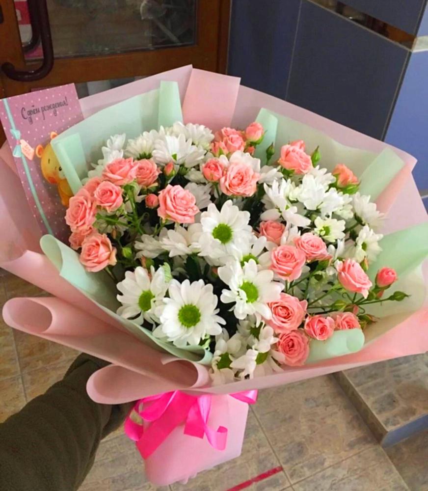 Букет цветов из: Розы и Хризантемы в Нижняя Тавда