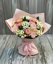 Букет цветов из:  Гвоздики, Розы и Хризантемы в Нижняя Тавда