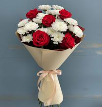 Букет цветов из:  Розы и Хризантемы в Нижняя Тавда