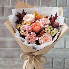 Букет цветов из:  Гвоздики, Хризантемы и Розы в Нижняя Тавда