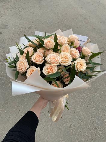 Букет Кремовые розы Латте в Нижняя Тавда