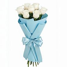 Букет 7 белых роз Проуд в Нижняя Тавда