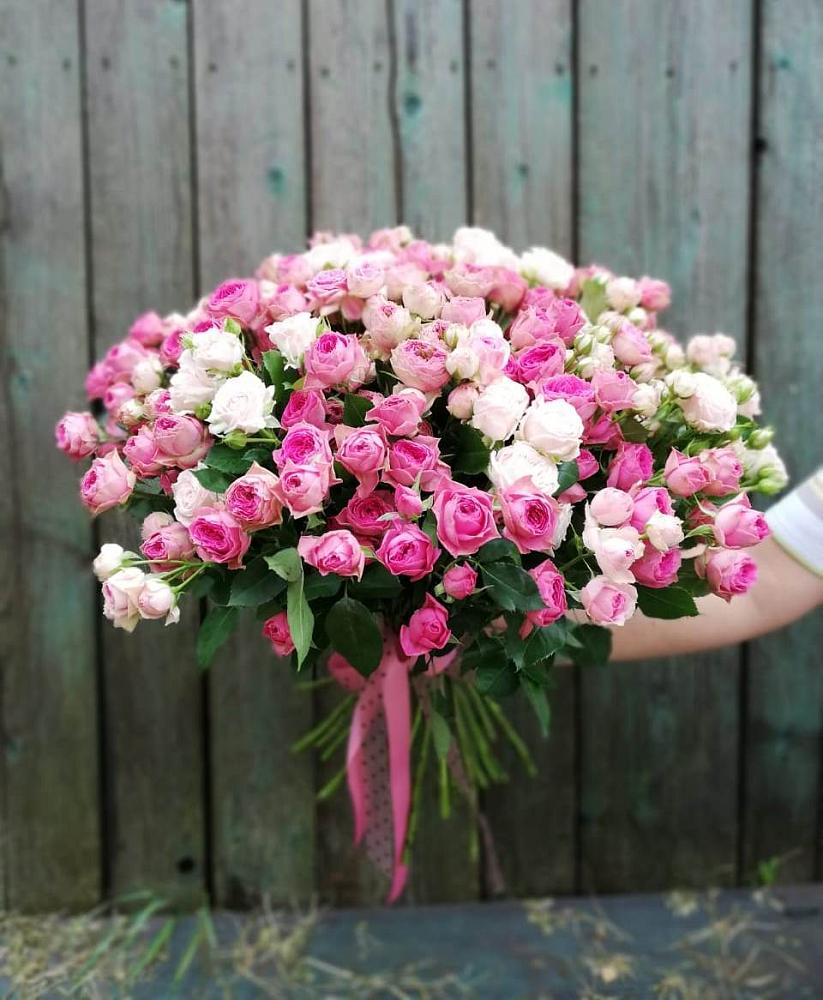 Букет Розовые кустовые розы Натали и Лав Лидия в Нижняя Тавда