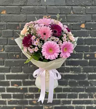 Букет цветов из:  Герберы и Хризантемы в Нижняя Тавда