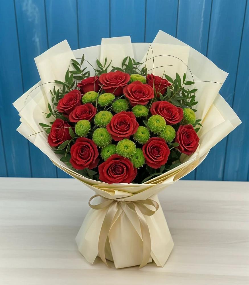 Букет цветов из: Розы и Хризантемы в Нижняя Тавда