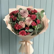 Букет цветов из:  Гвоздики и Розы в Нижняя Тавда