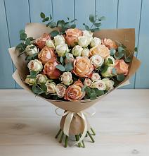 Букет цветов из:  Альстромерии и Розы в Нижняя Тавда