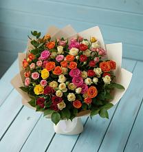 Букет Микс из разноцветных кустовых роз #REPLACE_PRED# Нижняя Тавда